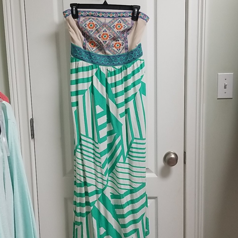 Flying Tomato strapless maxi dress